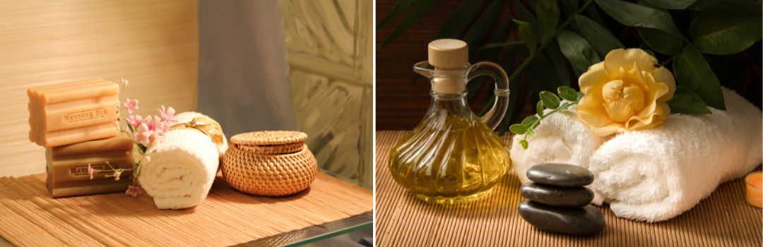 Přírodní masážní oleje a emulze